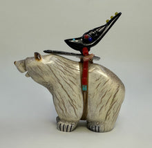 Load image into Gallery viewer, Happy Energy Medicine Bear With Magpie Friend