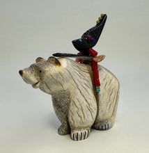 Load image into Gallery viewer, Happy Energy Medicine Bear With Magpie Friend