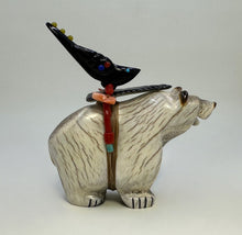 Load image into Gallery viewer, Happy Energy Medicine Bear With Magpie Friend