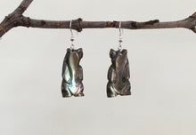 Load image into Gallery viewer, Abalone Bear Earrings