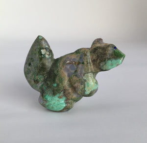 Variscite Standing Wolf